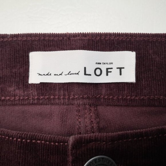 Ann Taylor Loft Ladies Size 31/12 Modern Skinny Purple Corduroy Pants - Picture 3 of 14